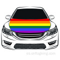 100 * 150 cm La bandera de la Copa del Mundo Bandera del arco iris Bandera del capó del coche Tela de alta elasticidad